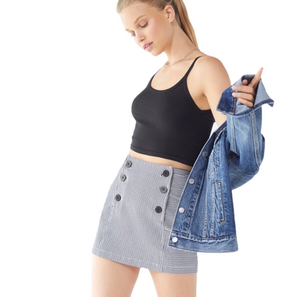 Urban Outfitters sailorette striped mini skirt L